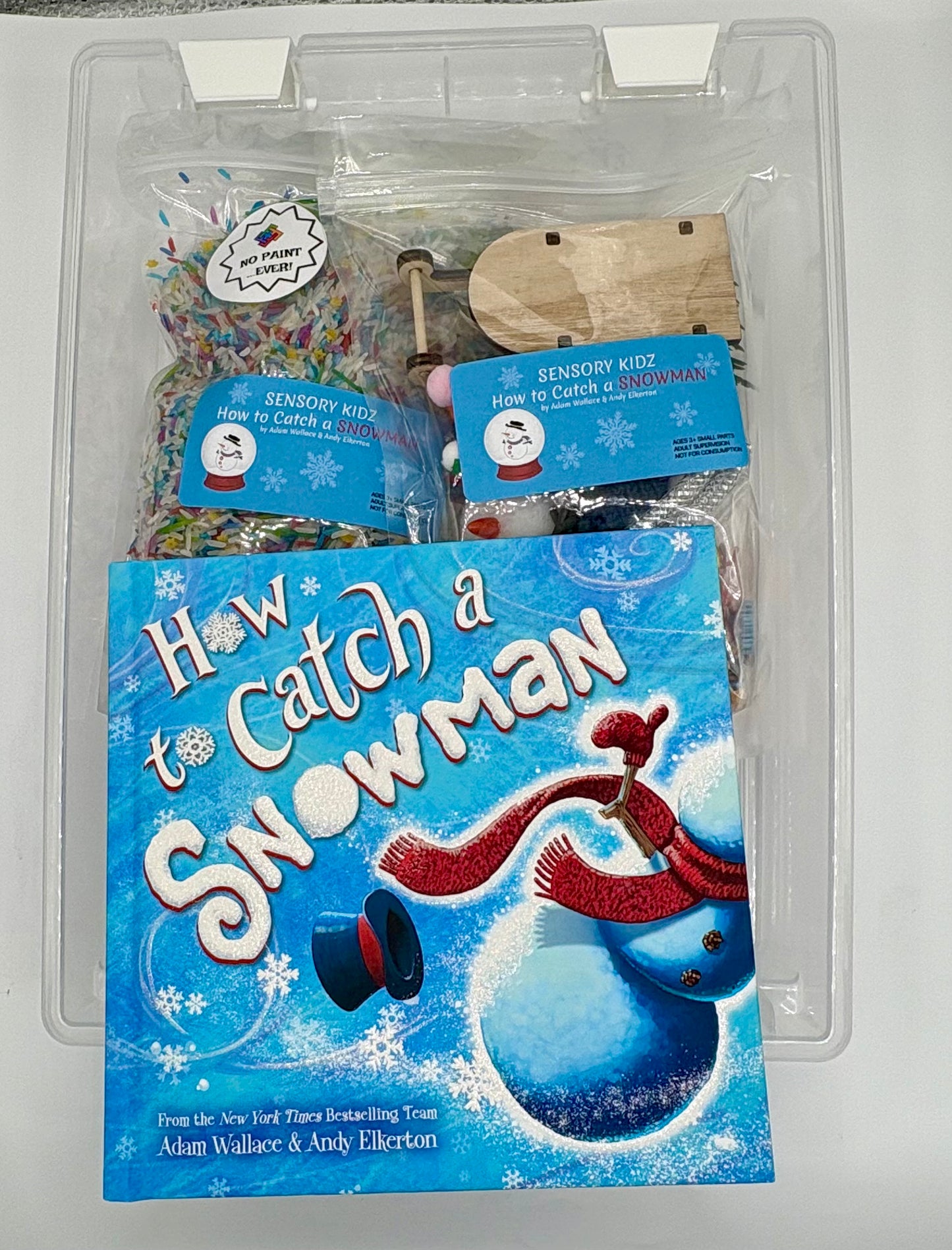How to Catch a Snowman Sensory StoryPlay Bin by Adam Wallace & Andy Elkerton