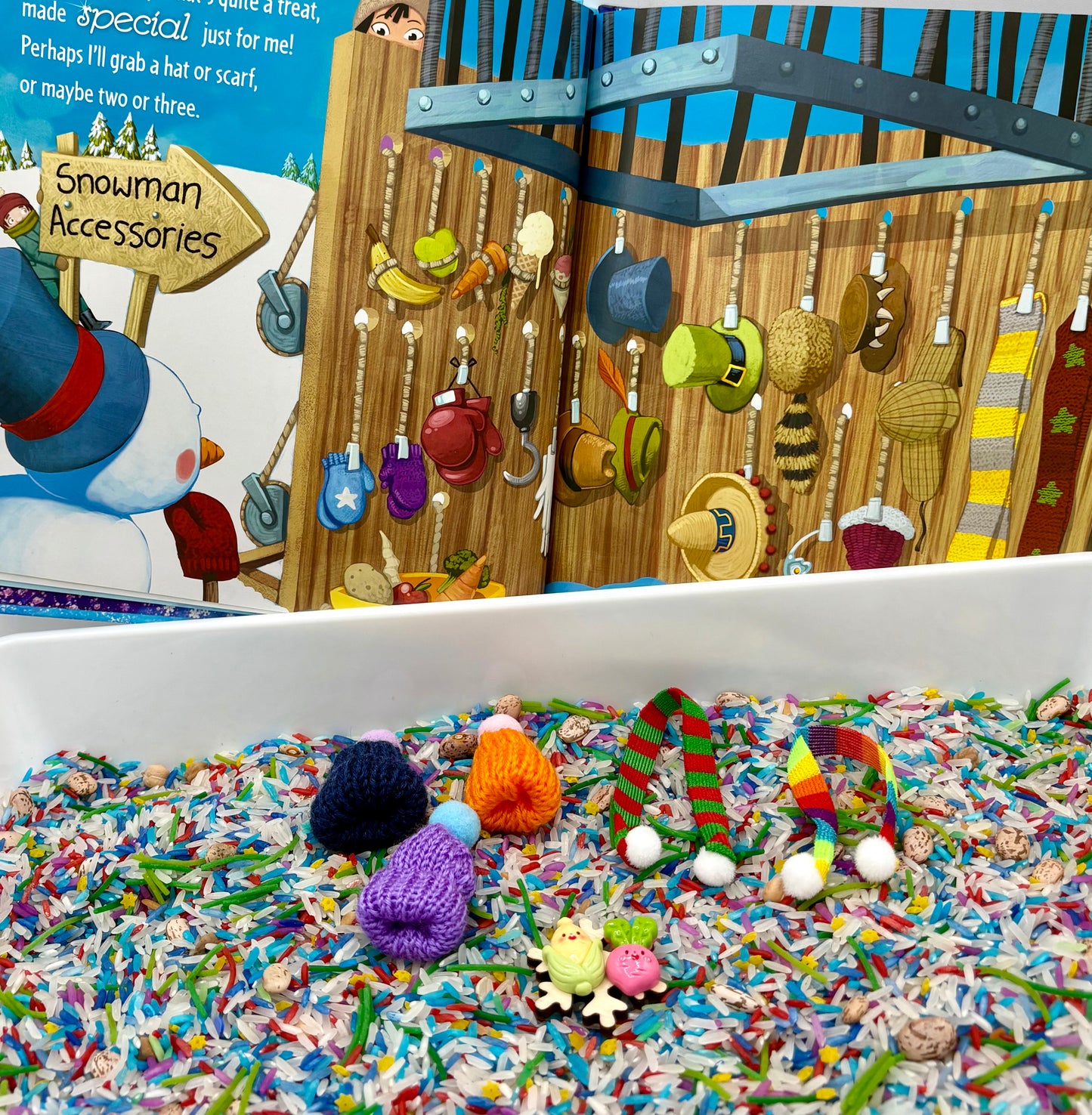 How to Catch a Snowman Sensory StoryPlay Bin by Adam Wallace & Andy Elkerton