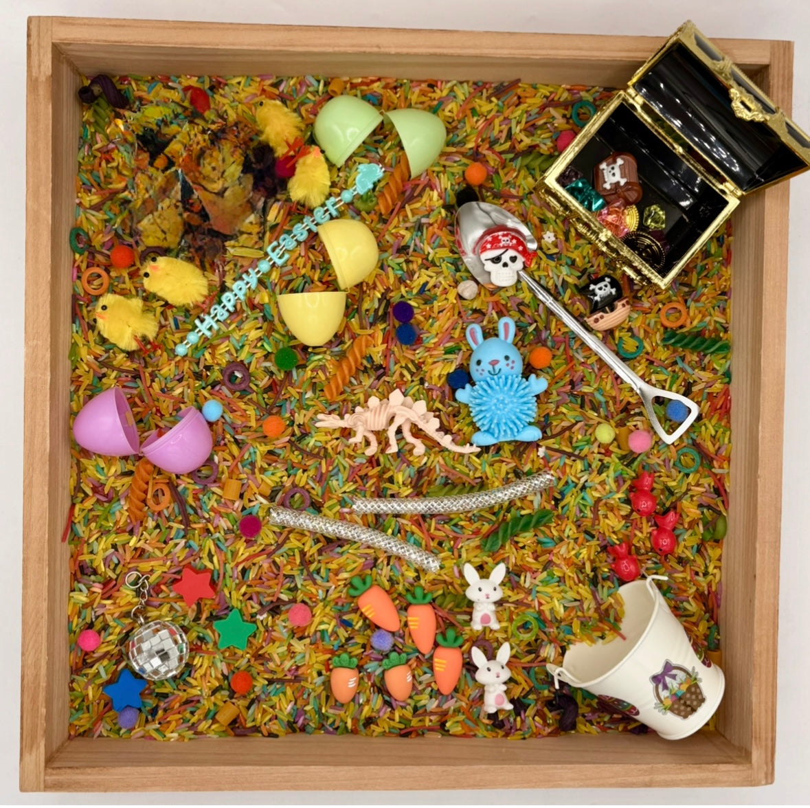How to Catch The Easter Bunny StoryPlay Sensory Bin by Adam Wallace & Andy Elkerton