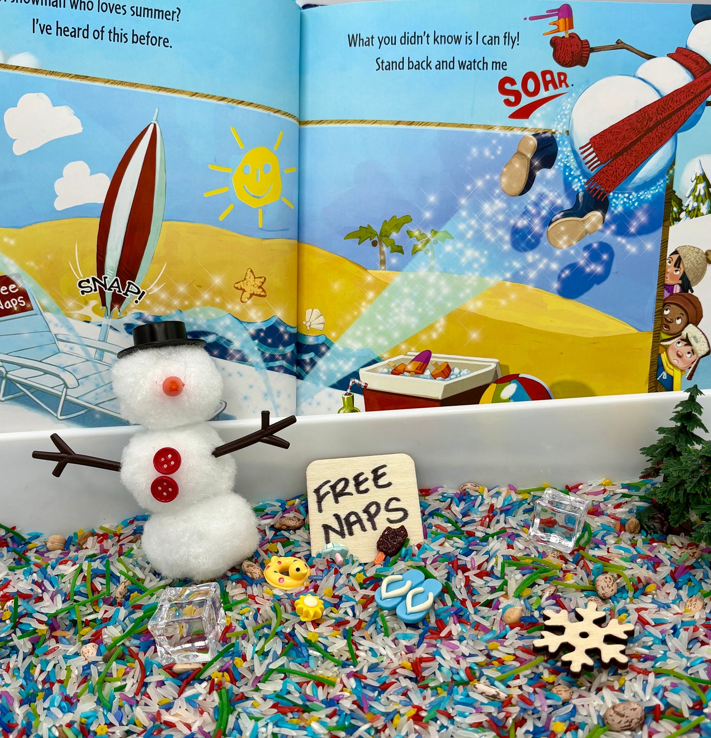 How to Catch a Snowman Sensory StoryPlay Bin by Adam Wallace & Andy Elkerton