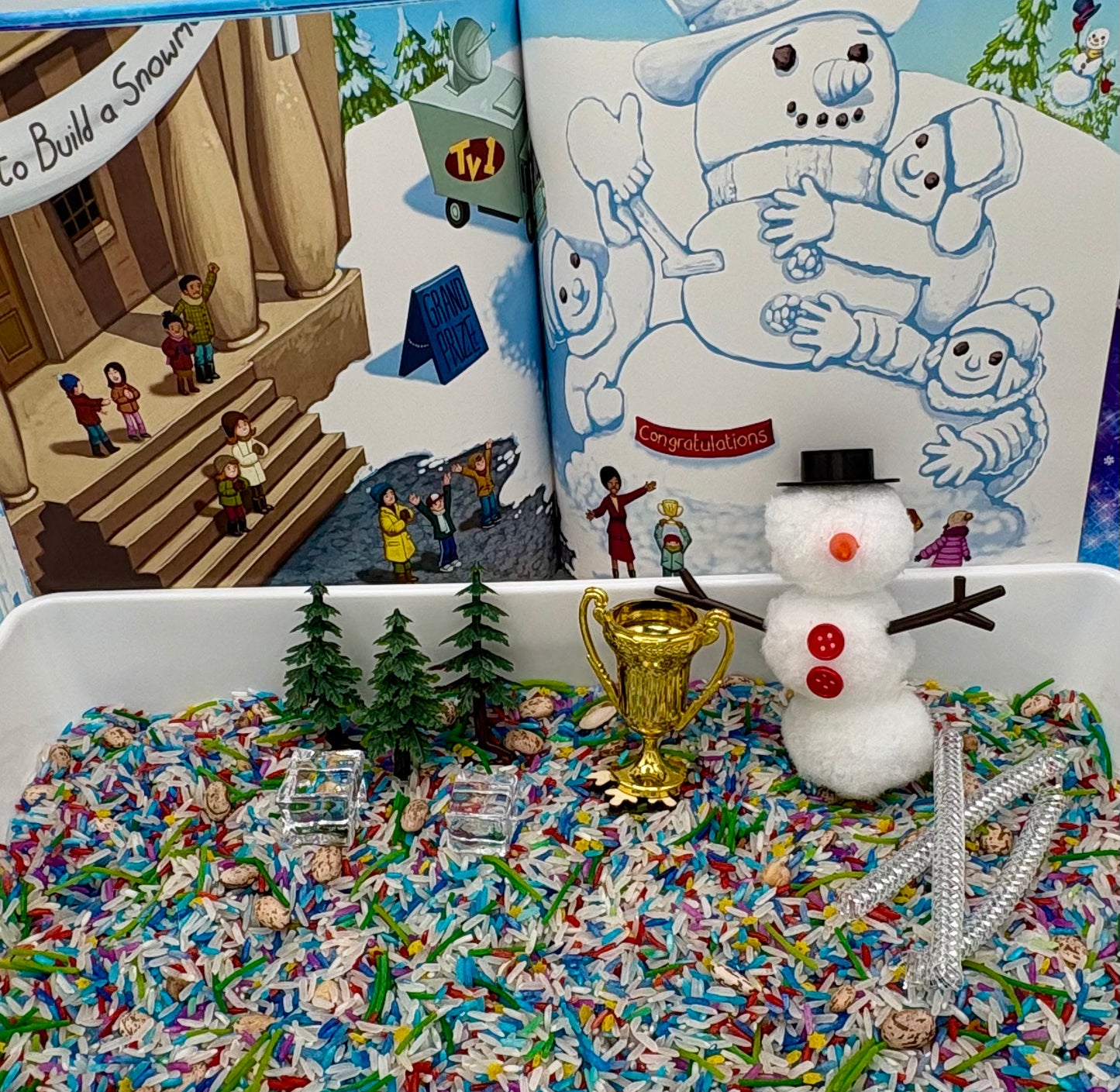 How to Catch a Snowman Sensory StoryPlay Bin by Adam Wallace & Andy Elkerton