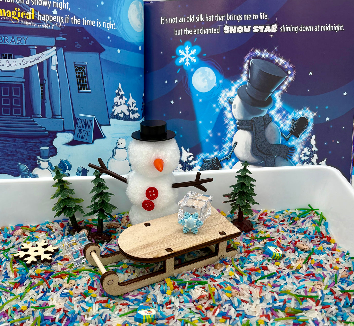 How to Catch a Snowman Sensory StoryPlay Bin by Adam Wallace & Andy Elkerton