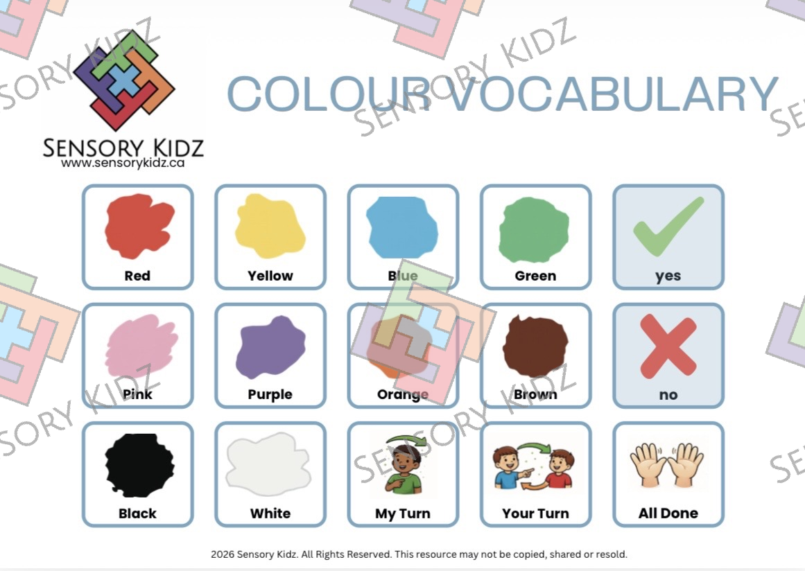 Sensory Play Communication Boards- Set of 4
