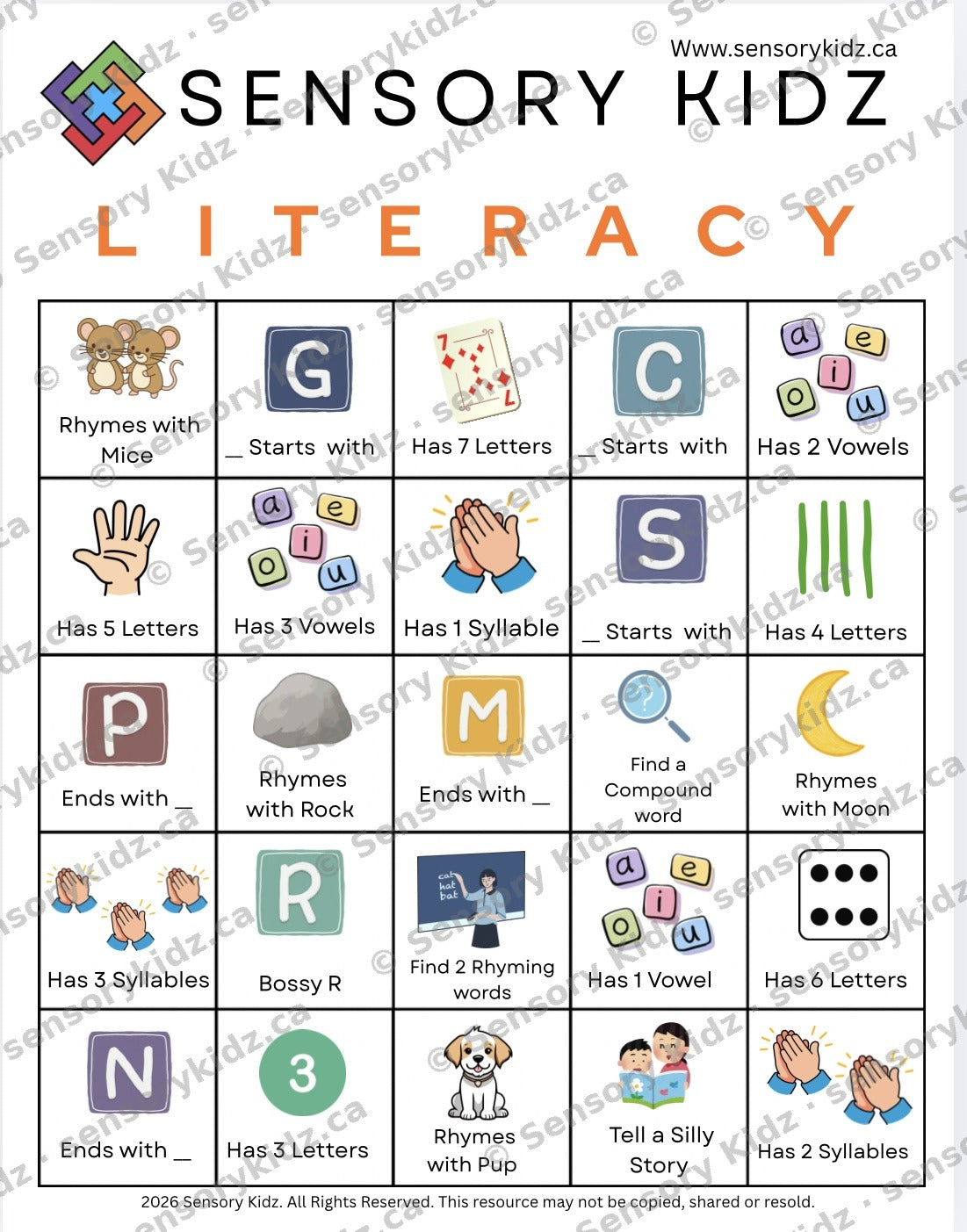 Sensory Kidz Play & Learn Sheets