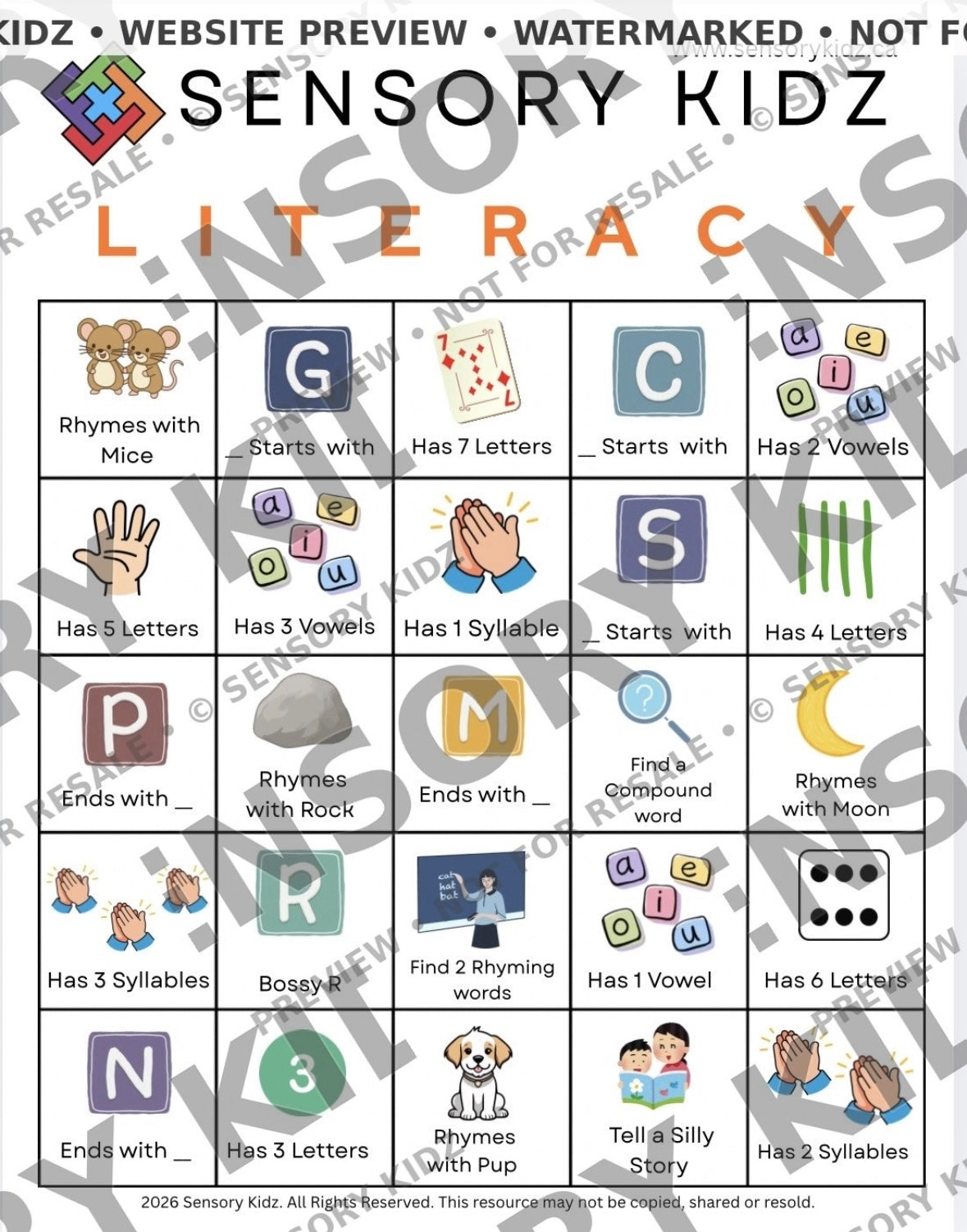 Sensory Bin Activity Sheets - 4