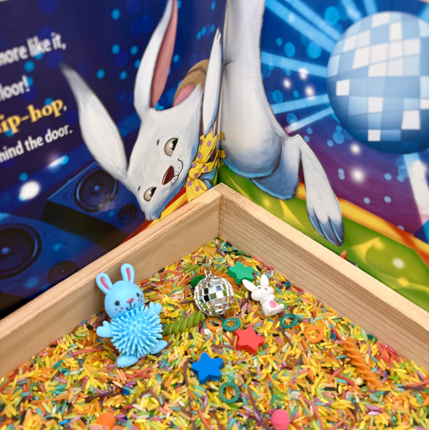How to Catch The Easter Bunny StoryPlay Sensory Bin by Adam Wallace & Andy Elkerton