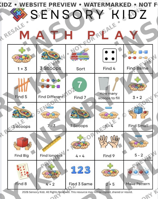 Sensory Bin Activity Sheets - 4