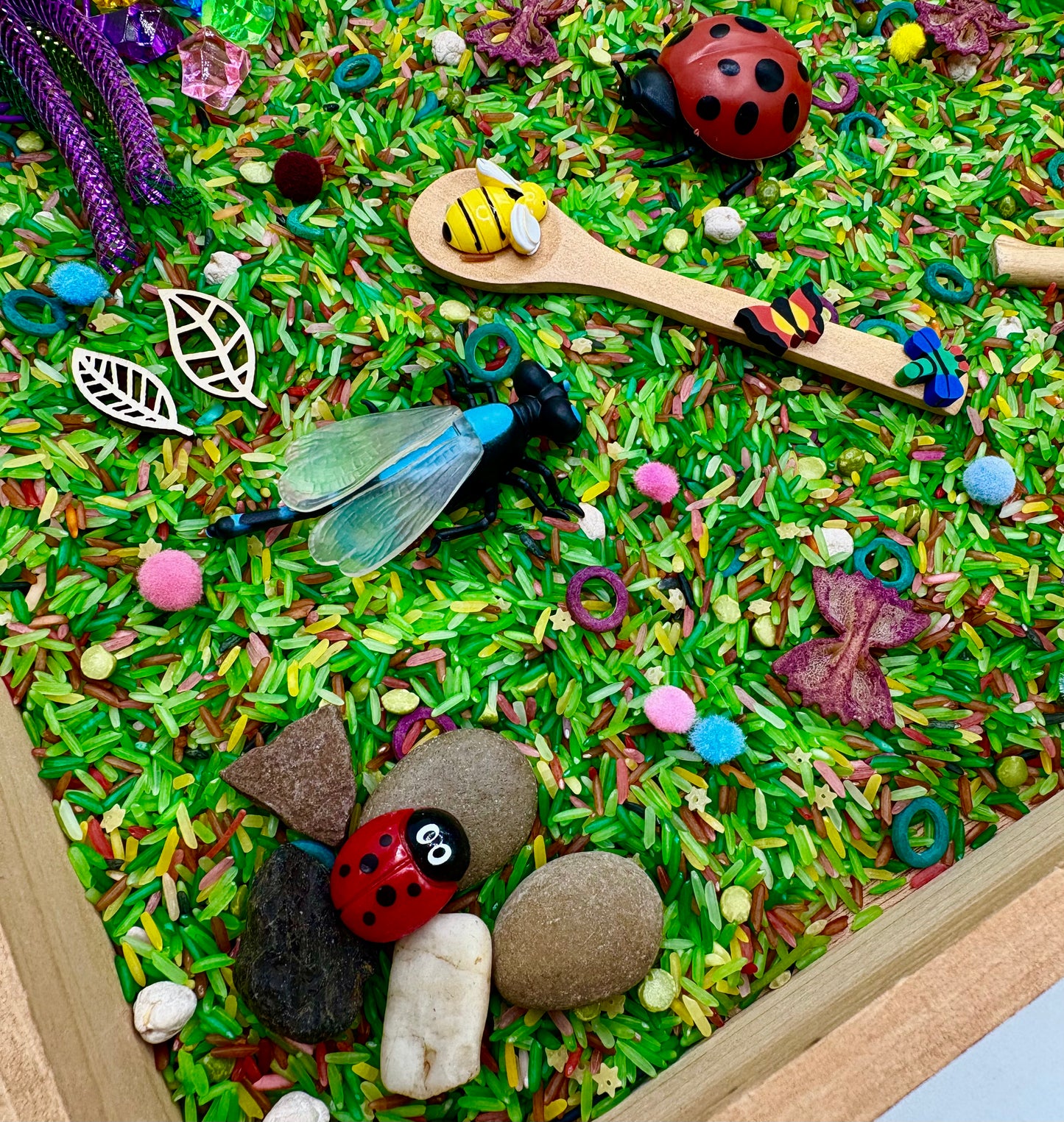 Backyard Bugs Sensory Bin
