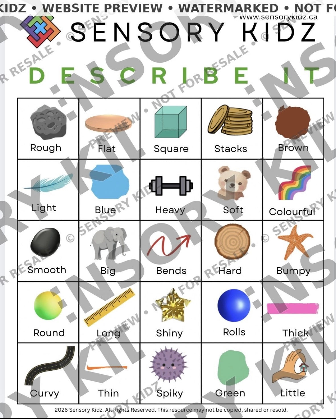 Sensory Bin Activity Sheets - 4
