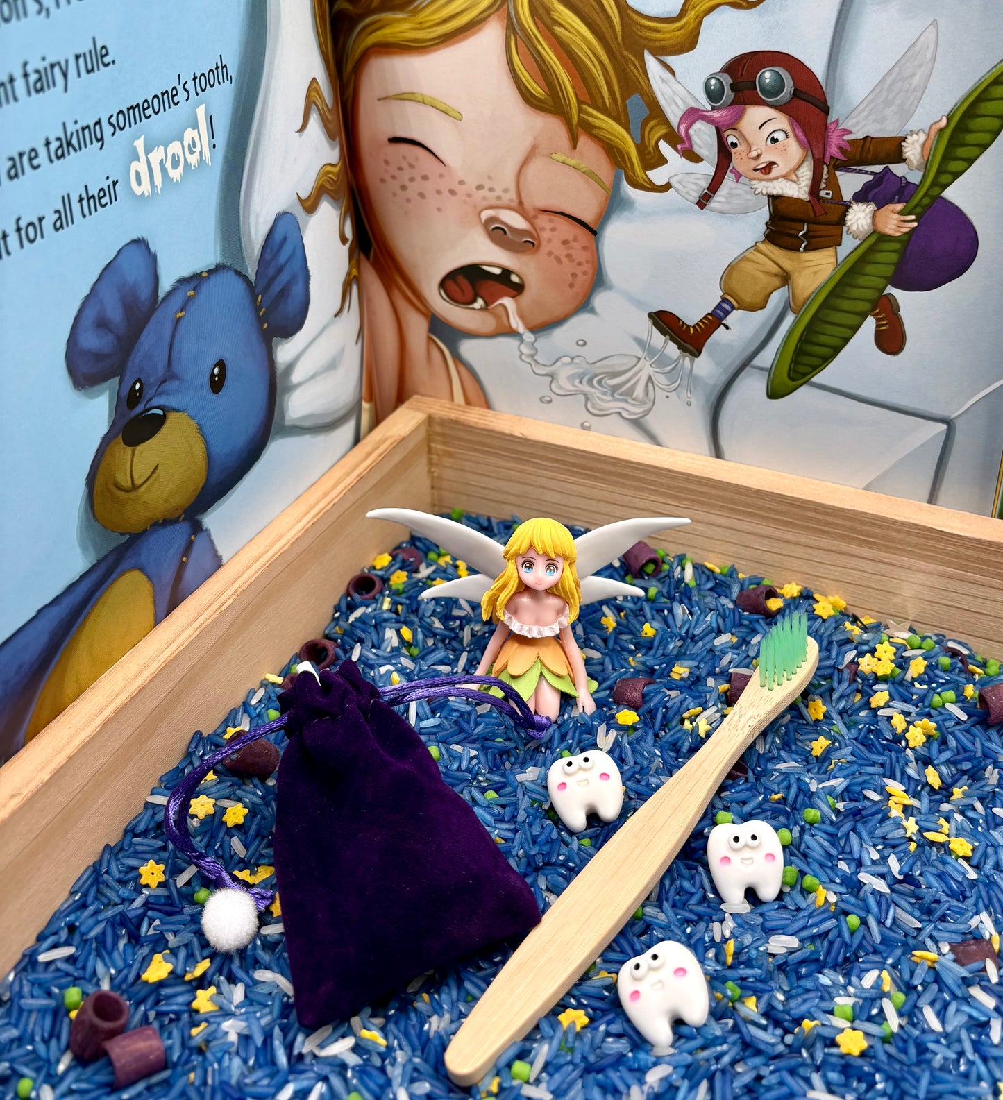 How To Catch The Touth Fairy Storyplay Sensory Bin by Adam Wallace & Andy Elkerton