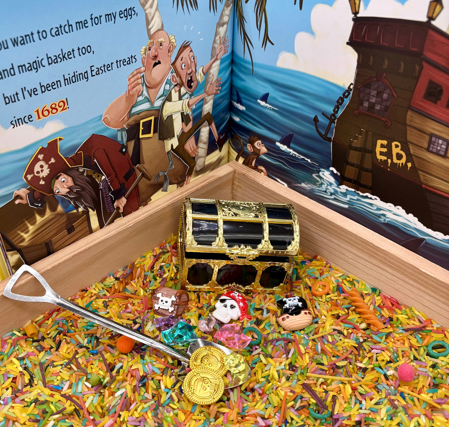 How to Catch The Easter Bunny StoryPlay Sensory Bin by Adam Wallace & Andy Elkerton