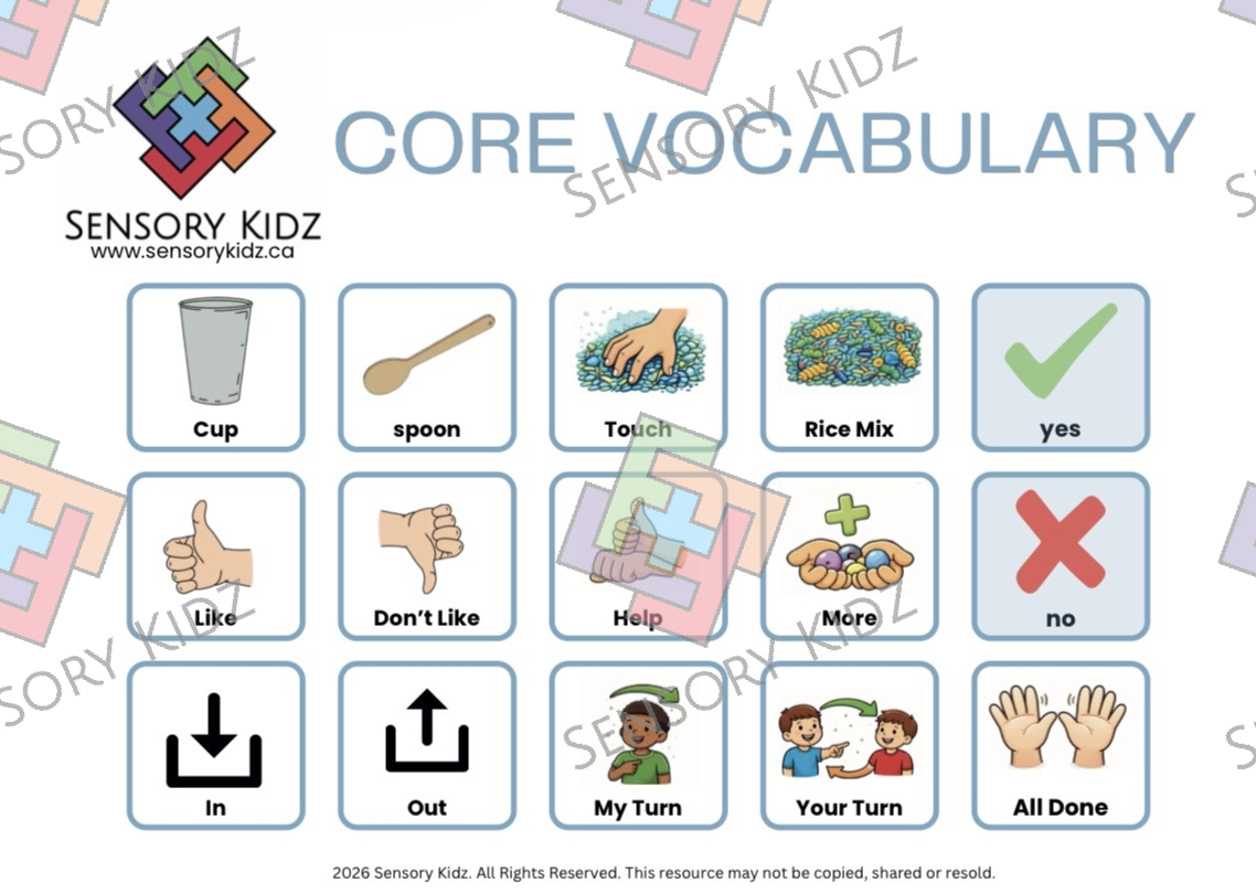 Sensory Play Communication Boards- Set of 4